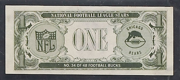 1962 Topps Football Bucks One